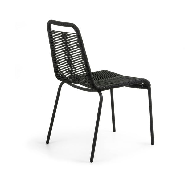 Melns dārza krēsls ar tērauda konstrukciju Kave Home Glenville-image-3