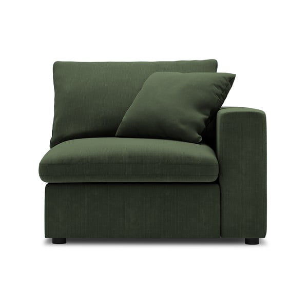 Tumši zaļa modulārā dīvāna stūra daļa Windsor & Co Sofas Galaxy, labais stūris