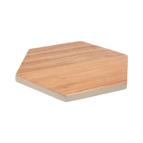 Akācijas koka griešanas dēlītis Premier Housewares Hexagon, 24 x 28 cm-image-2