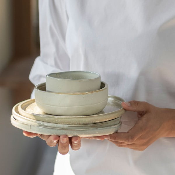 Baltas/bēšas akmens bļodiņas (2 gab.) Sand Grain – Mette Ditmer Denmark-image-1