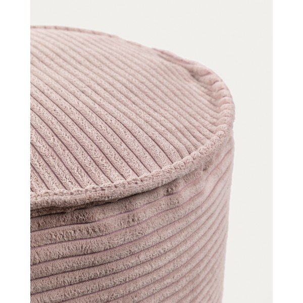 Rozā velveta pufs Wilma – Kave Home-image-1