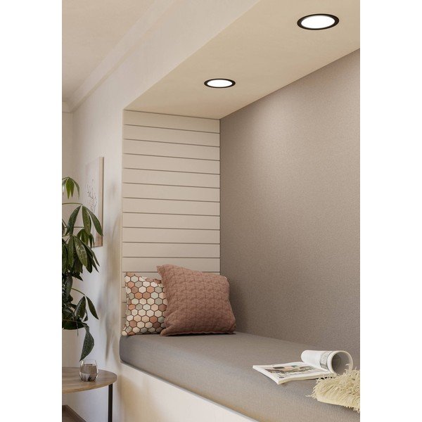 Melna LED/iebūvēta griestu lampa FUEVA 5 – EGLO-image-1