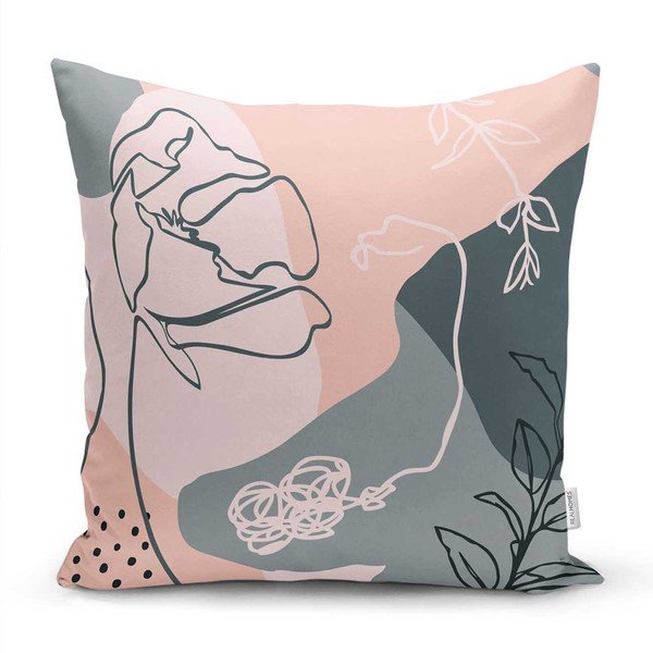 4 dekoratīvo spilvendrānu komplekts Minimalist Cushion Covers Draw Art, 45 x 45 cm-image-3