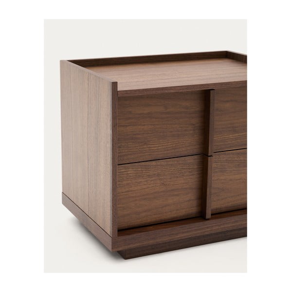 Tumši brūns naktsskapītis ar riekstkoka imitāciju Onix – Kave Home-image-4