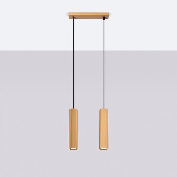 Zelta krāsas piekaramā lampa Gleam – Sollux-image-4