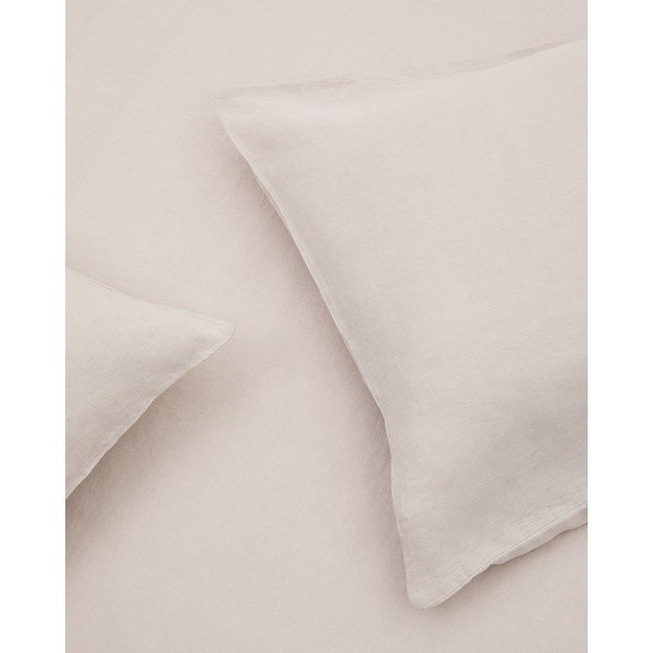 Pelēkbēša divguļamā/īpaši gara gultas veļa no lina maisījuma 260x240 cm Simmel – Kave Home-image-4