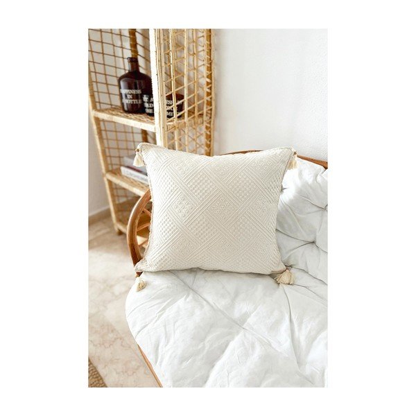 Organiskās kokvilnas spilvendrāna 43x43 cm Natural – Mila Home-image-2