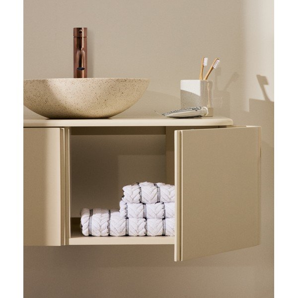 Bēšs piekarams skapītis zem izlietnes 90x35 cm Salaya – Kave Home-image-2