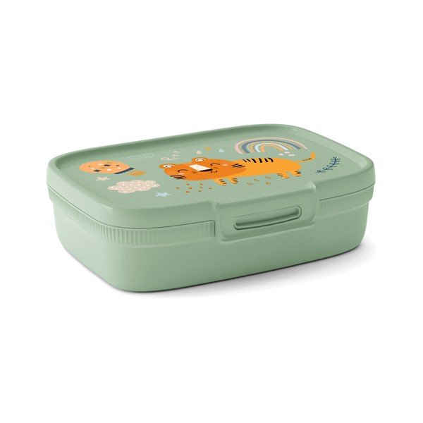 Zaļa plastmasas bērnu pusdienu kārba – Curver