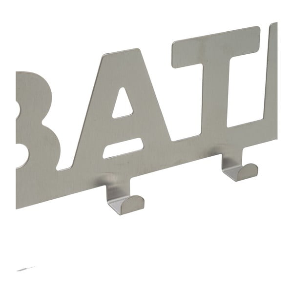 Matētas sudraba krāsas metāla durvju pakaramais 32 cm Bath – Casa Selección-image-2