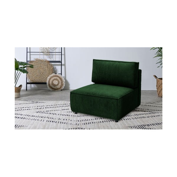 Zaļš velveta modulārais dīvāns (vidējā moduļa) Nihad modular – Bobochic Paris-image-1