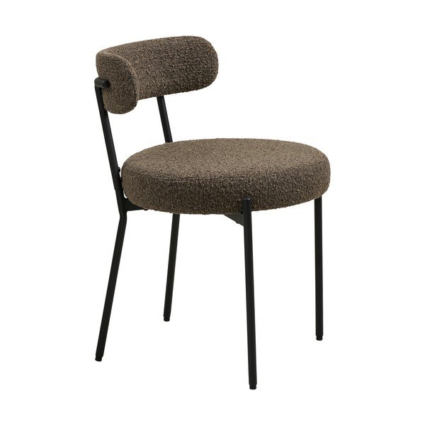 Brūns polsterēts pusdienu krēsls Badalona – House Nordic-image-2