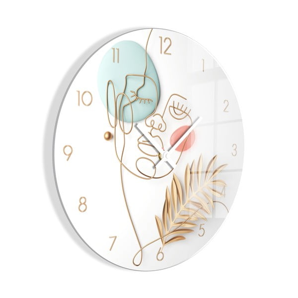 Stikla sienas pulkstenis ø 30 cm Feminine line - Styler-image-2