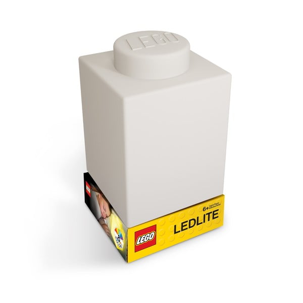 Balta silikona naktslampiņa LEGO® Classic Brick