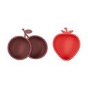 Sarkanas/brūnas silikona bērnu bļodas (2 gab.) Yummy – OYOY Mini