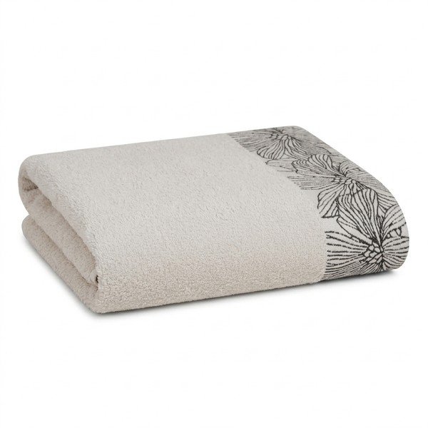 Ziloņkaula krāsas frotē kokvilnas dvielis 50x100 cm Valencia – My House