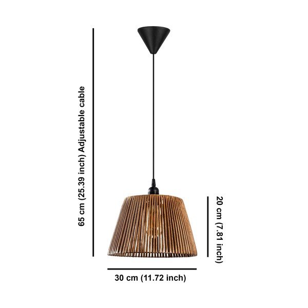 Melna/bēša piekaramā lampa ø 30 cm Cone – Opviq lights-image-4