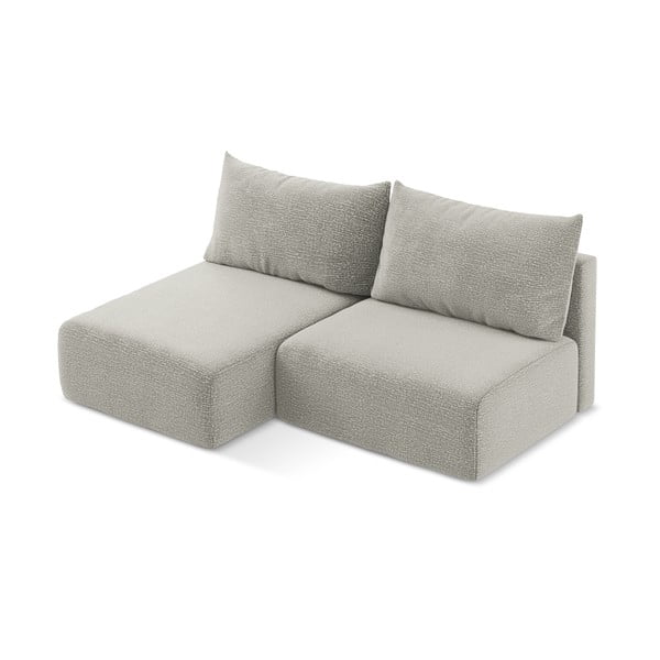 Gaiši pelēks salokāms/ar uzglabāšanas vietu stūra dīvāns (ar kreiso stūri) Kalena – Makamii-image-2