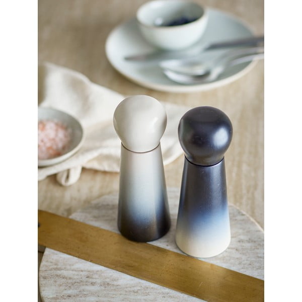 Baltas/zilas koka dzirnaviņas (2 gab.) Hyman – Bloomingville-image-1