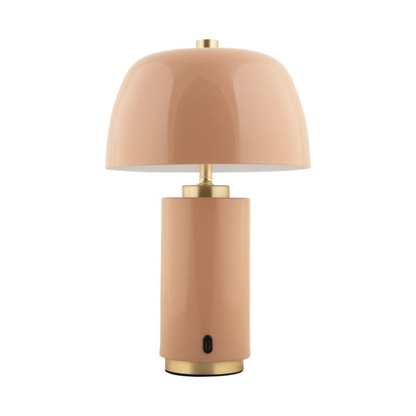 Bēša LED galda lampa ar regulējamu spilgtumu ar metāla abažūru (augstums 30 cm) Freya – Leitmotiv-image-2