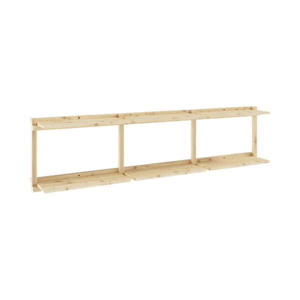 Dabīga toņa priedes masīvkoka sienas grāmatplaukts 192x47,5 cm Groove – Karup Design-image-3