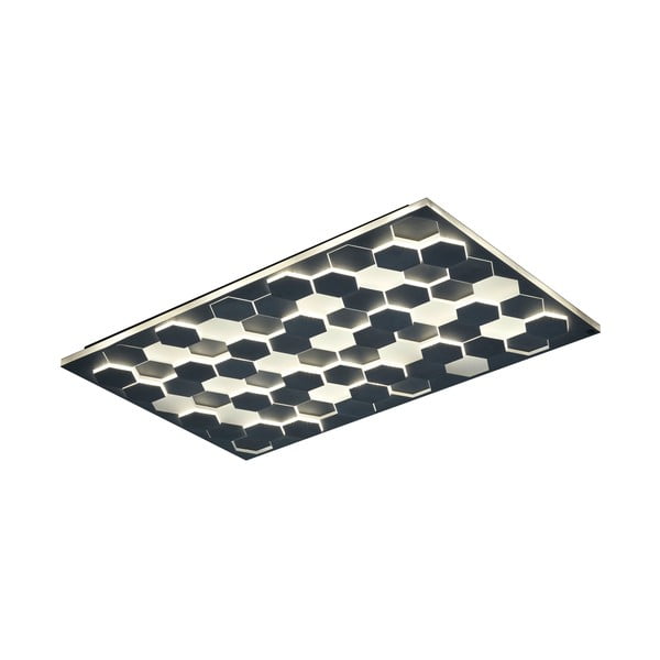 Melna LED griestu lampa ar balss vadību/ar mobilās lietotnes vadību un metāla abažūru 70x115 cm Cifavo – CINQUE-image-2