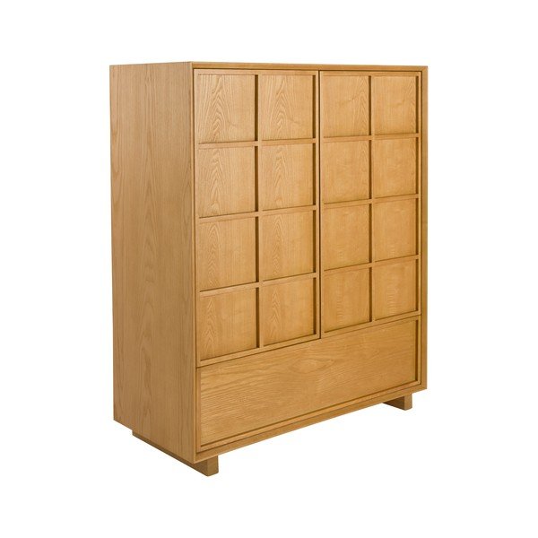 Dabīga toņa oša masīvkoka skapītis 100x120x45 cm Raster – Zuiver-image-3