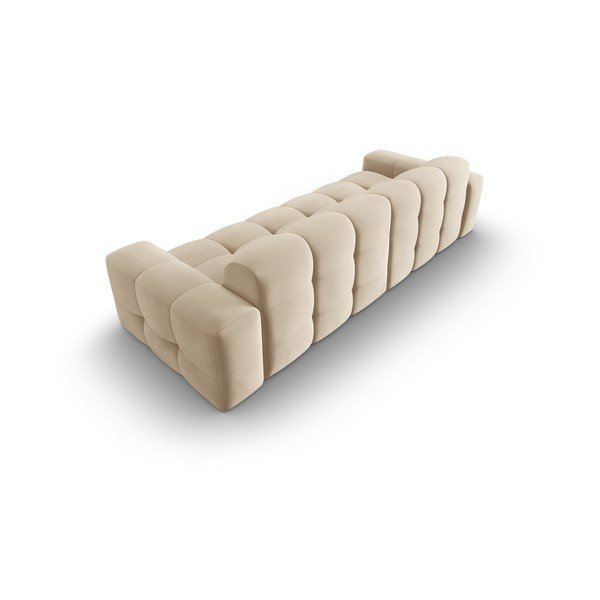 Bēšs samta dīvāns 255 cm Kendal – Micadoni Home-image-4