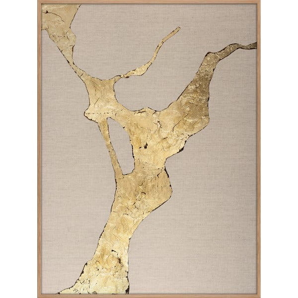 Ar rokām apgleznota glezna 90x120 cm Wild Horizon Gold – Malerifabrikken