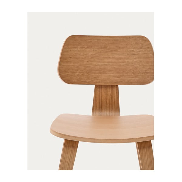 Dabīga toņa pusdienu krēsls ar ozolkoka imitāciju Gena – Kave Home-image-3