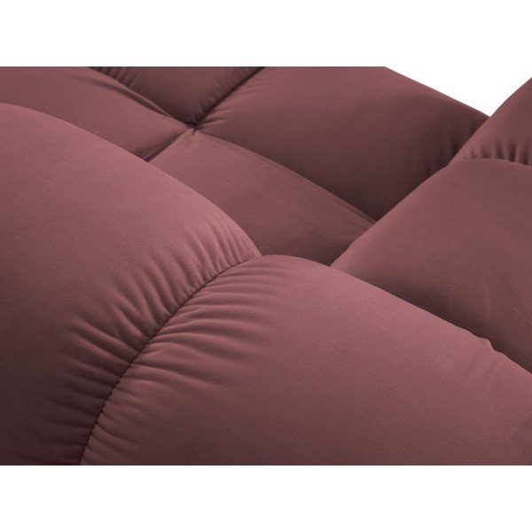 Rozā samta stūra dīvāns Bellis – Micadoni Home-image-1