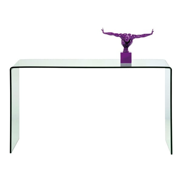 Kare Design Caurspīdīgs kluba stikla konsoles galds