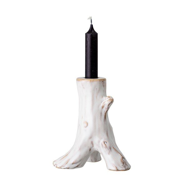 Balts keramikas svečturis Bloomingville Stump-image-2