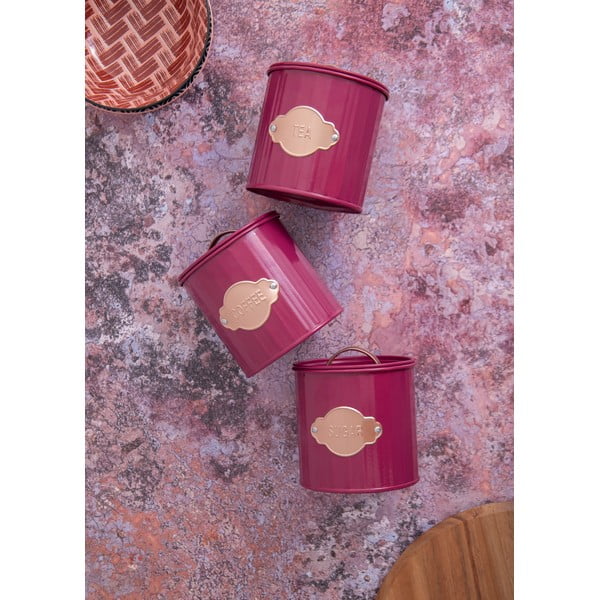 Sarkanas tērauda pārtikas burkas (3 gab.) – Kitchen Craft-image-2