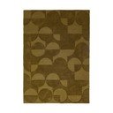 Tumši zaļš ar rokām darināts vilnas paklājs 160x230 cm Gigi – Flair Rugs