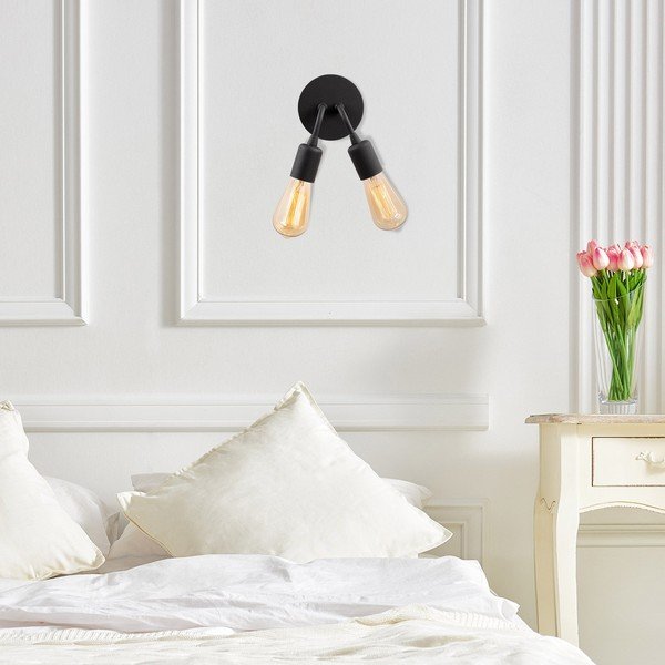 Melna sienas lampa Harput – Opviq lights-image-1