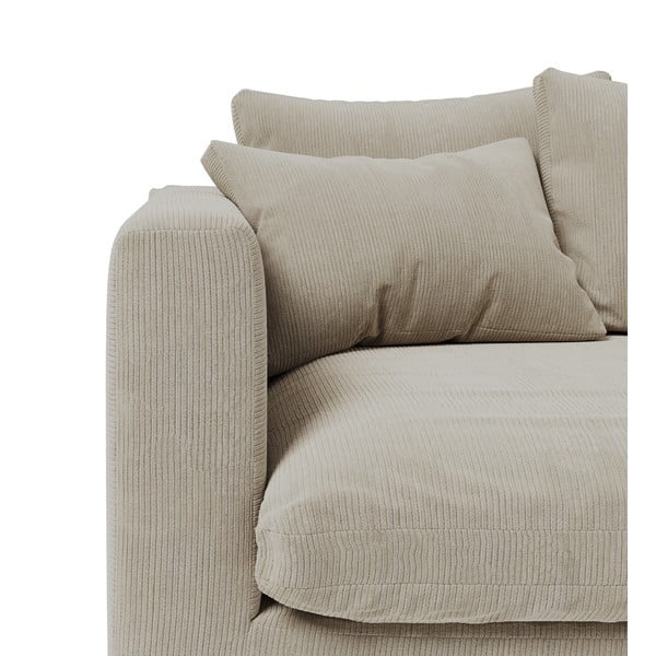 Krēmkrāsas velveta stūra dīvāns (labais stūris) Comfy – Scandic-image-3
