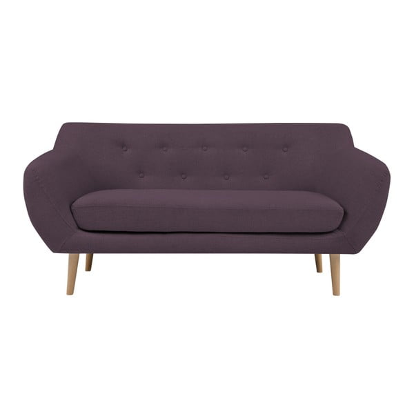 Violets divvietīgs dīvāns ar gaišām kājām Mazzini Sofas Sicile