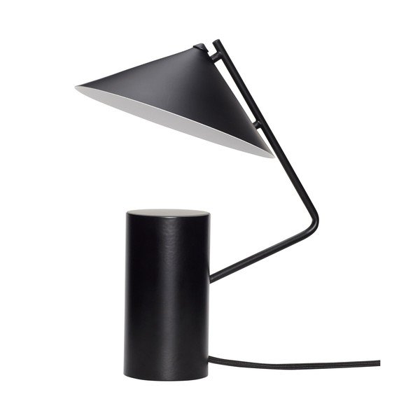 Melna metāla galda lampa (augstums 32 cm) Sen – Hübsch