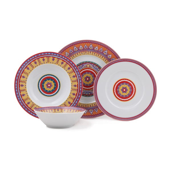 Porcelāna trauku komplekts 24 gabali Kutahya Color Boris
