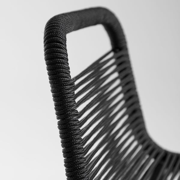 Melns bāra krēsls ar tērauda konstrukciju Kave Home Glenville, augstums 74 cm-image-4