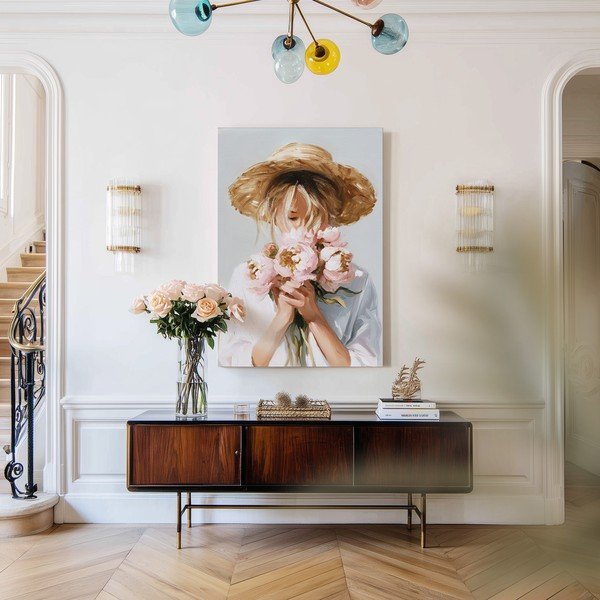 Attēls ar manuāli gleznotiem elementiem 70x100 cm Estelle – Styler-image-2