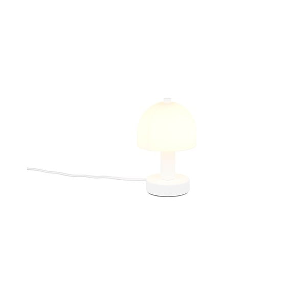 Balta galda lampa ar stikla abažūru (augstums 19 cm) Glenn – Trio-image-3