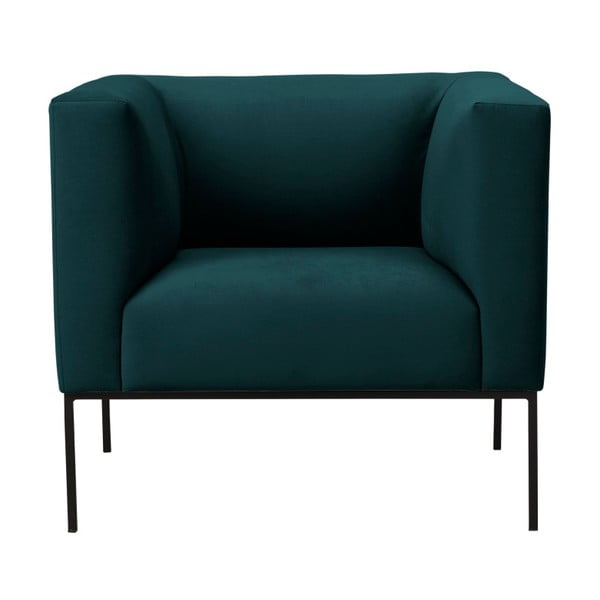 Zilganzaļš samta atpūtas krēsls Windsor & Co Sofas Neptune