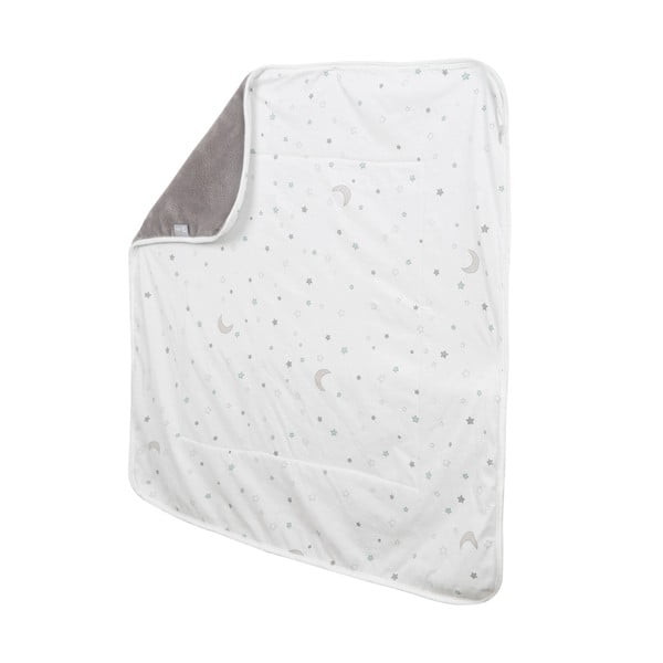 Balta/pelēka kokvilnas bērnu sega 80x80 cm Strenenzauber – Roba-image-3