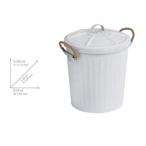 Balts nerūsējošā tērauda atkritumu grozs Wenko-image-1