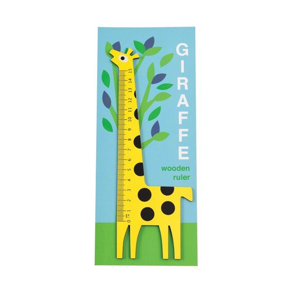 Koka lineāls žirafes formā Rex London Yellow Giraffe-image-1