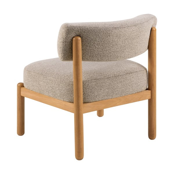 Bēšs atpūtas krēsls no buklē auduma Burley – Actona-image-2