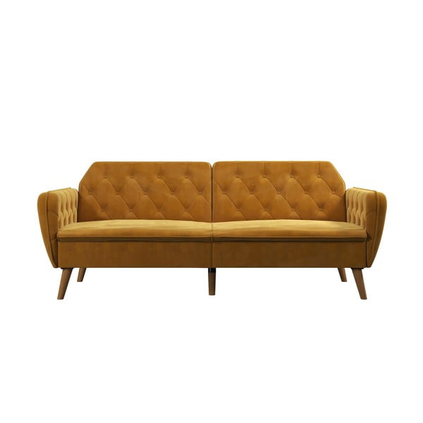 Dzeltens dīvāns ar guļamvietu 211 cm Tallulah – Novogratz