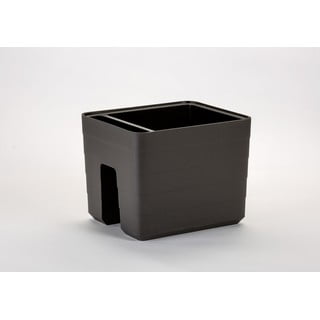 Antracīta pelēks pašlaistošs puķu pods margām Plastia